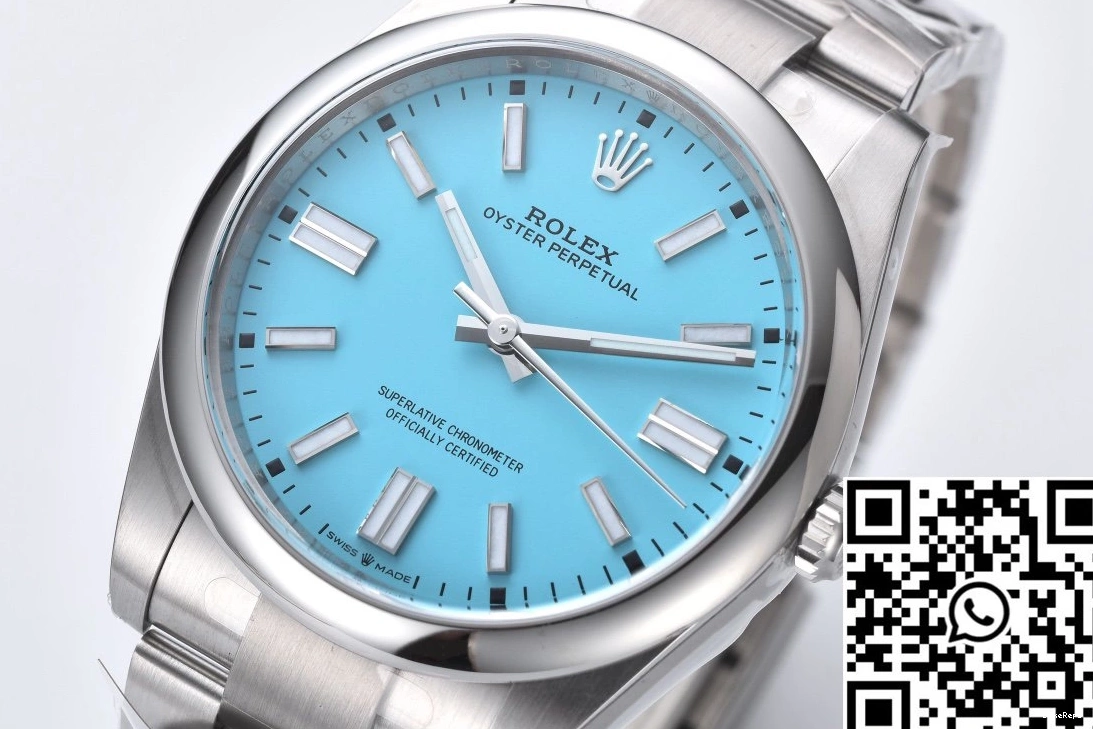 Factory Turquoise Oyster Blue Dial 41MM Rolex Clean M124300-0006 Perpetual 0321